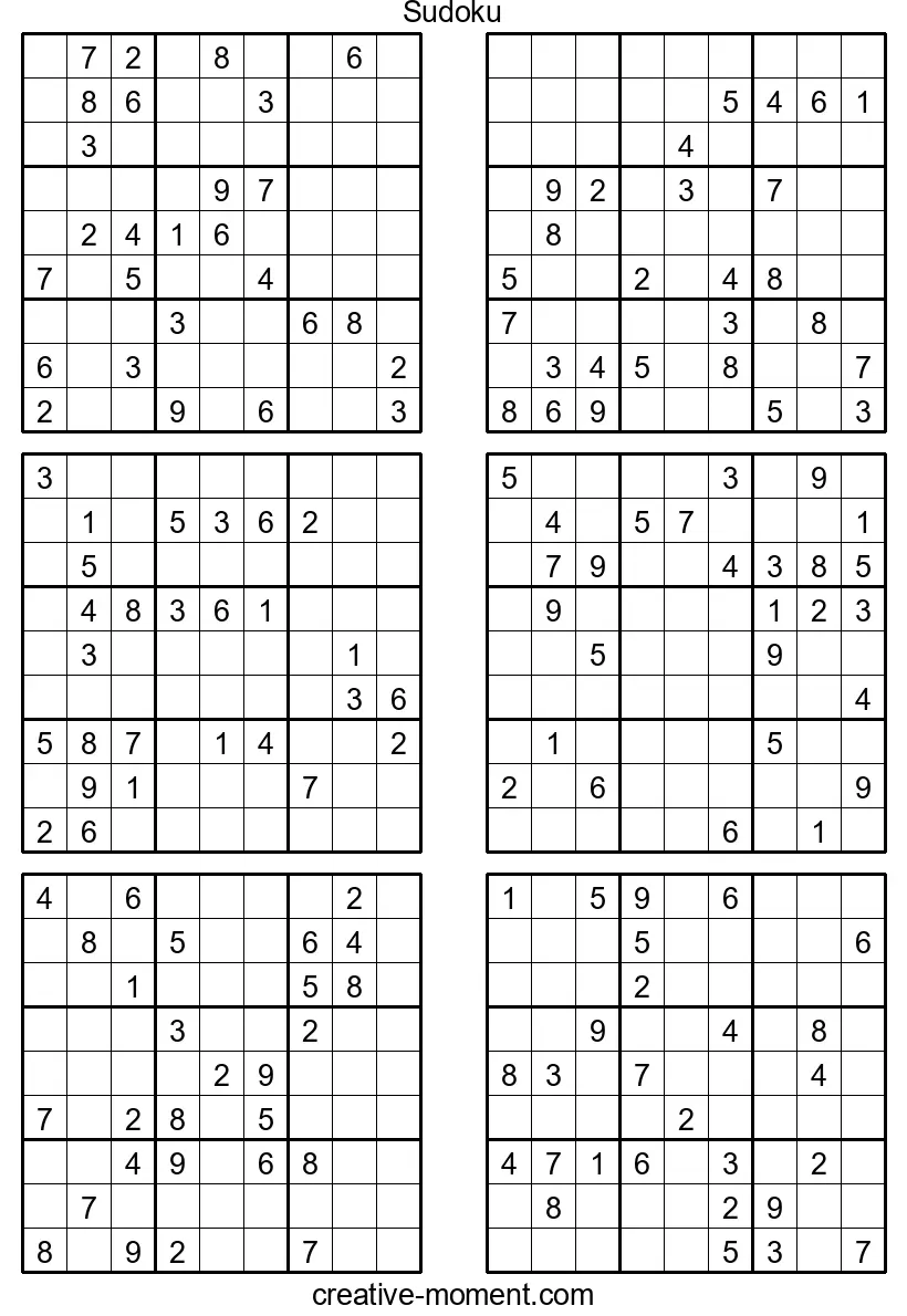 Sudoku-Meisterklasse: Schwere Puzzles online kostenlos ausdruchen